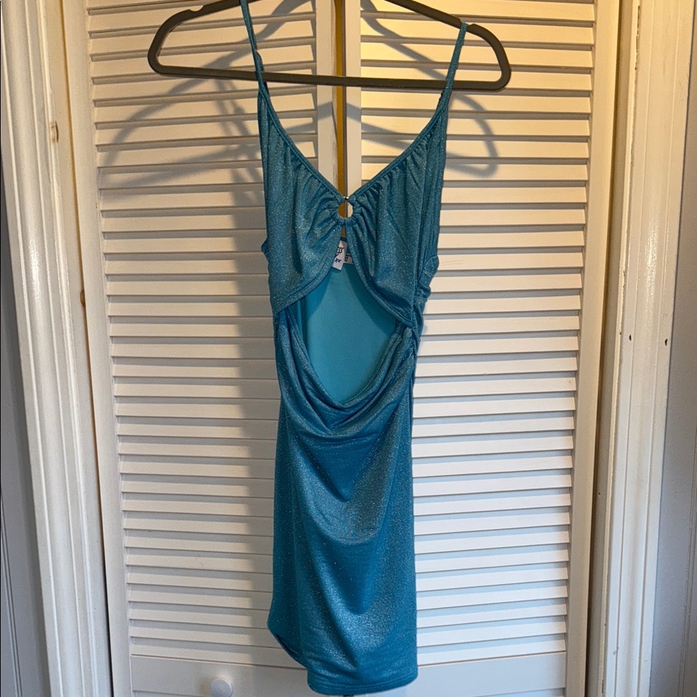 Princess Polly Sparkling Teal Dress